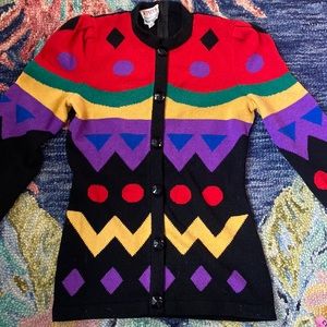 Knits by Raul Blanco Hand Loomed Vintage 80s Sweater